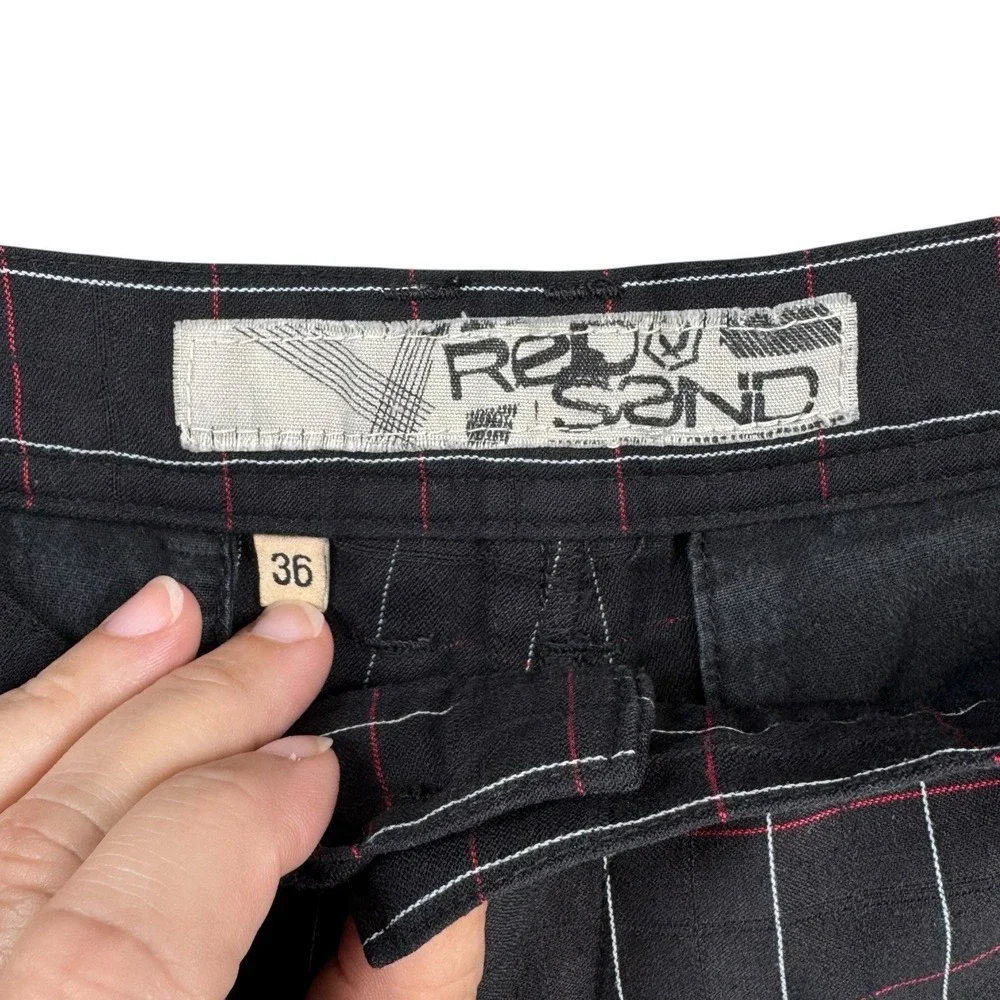 Redsand Mens 36 Black Plaid Cargo Shorts Ripstop Boardshorts Hybrid Y2K Surf
